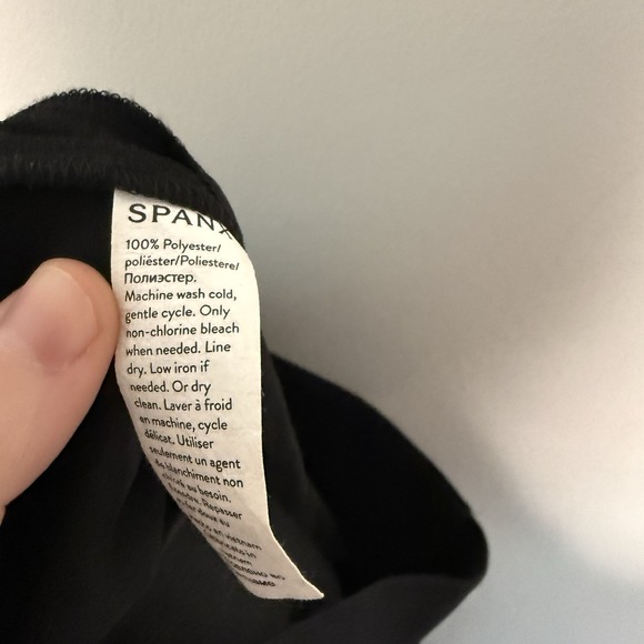 SPANX Crepe Wide Leg Trouser Pant in Black Size XS Petite - Picture 8 of 11